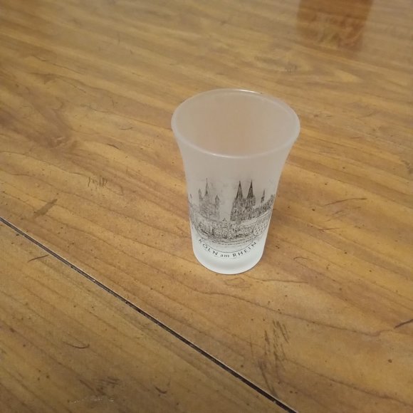 SOLD Frosted German Shot Glass Koln am Rhein - Picture 2 of 4